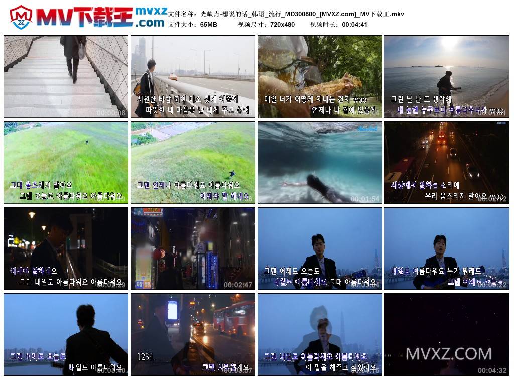 光缺点-想说的话_韩语_流行_MD300800